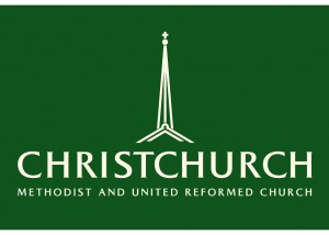 logo (with spire) - white on green